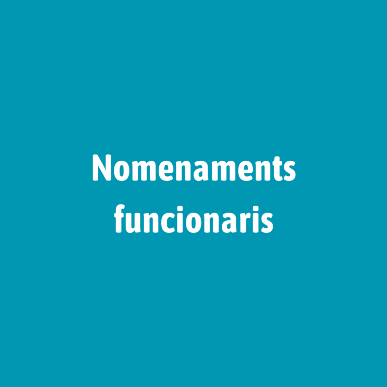 Nomenaments funcionaris